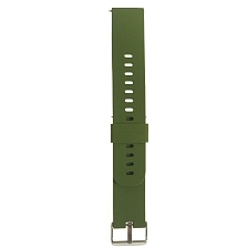 Ремешок для смарт часов универсальный 20 мм для SAMSUNG, XIAOMI, HUAWEI, силикон, цвет зеленый