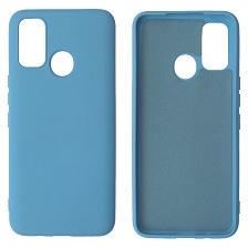 Чехол накладка NANO для TECNO Spark 7, силикон, бархат, цвет голубой