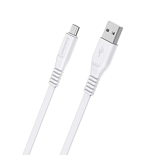 Кабель BOROFONE BX23 Wide power Micro USB, 2.4A, длина 1 метр, силикон, цвет белый