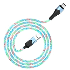 Кабель BOROFONE BU19 Streamer, Micro USB, длина 1 метра 2.4A, цвет синий