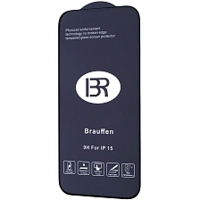 Защитное стекло 5D BRAUFFEN для APPLE iPhone 15 (6.1"), APPLE iPhone 16 (6.1"), цвет окантовки черный Защитное стекло 5D BRAUFFEN для APPLE iPhone 15 (6.1"), APPLE iPhone 16 (6.1"), цвет окантовки черный