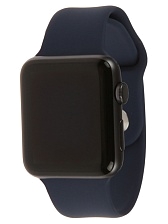 Ремешок для Apple Watch спортивный "Sport", размер 42-44 mm, цвет тёмно-синий.