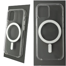 Чехол накладка Clear Case для APPLE iPhone 12 mini (5.4"), с поддержкой MagSafe, силикон, цвет прозрачный