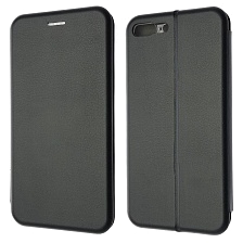 Чехол книжка для APPLE iPhone 7 Plus, iPhone 8 Plus, экокожа, визитница, цвет черный Чехол книжка для APPLE iPhone 7 Plus, iPhone 8 Plus, экокожа, визитница, цвет черный