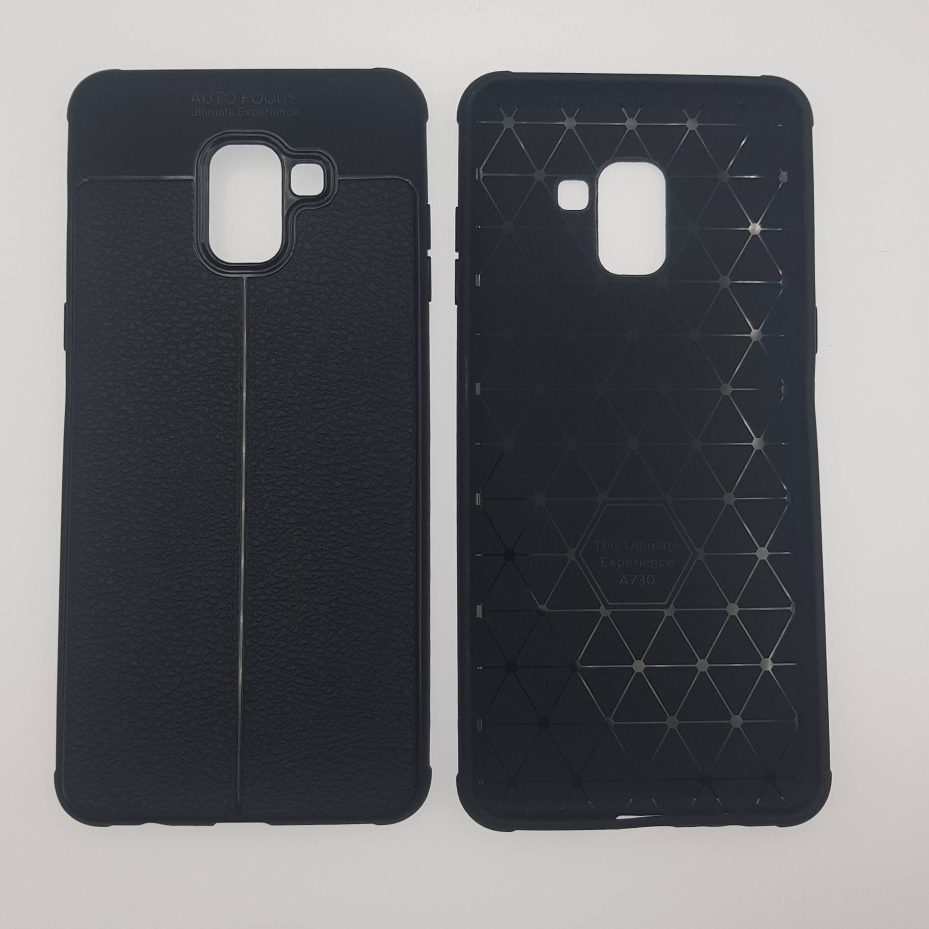 Чехол накладка AUTO FOCUS для SAMSUNG Galaxy A8 Plus 2018 (SM-A730), силикон, матовый, цвет черный.