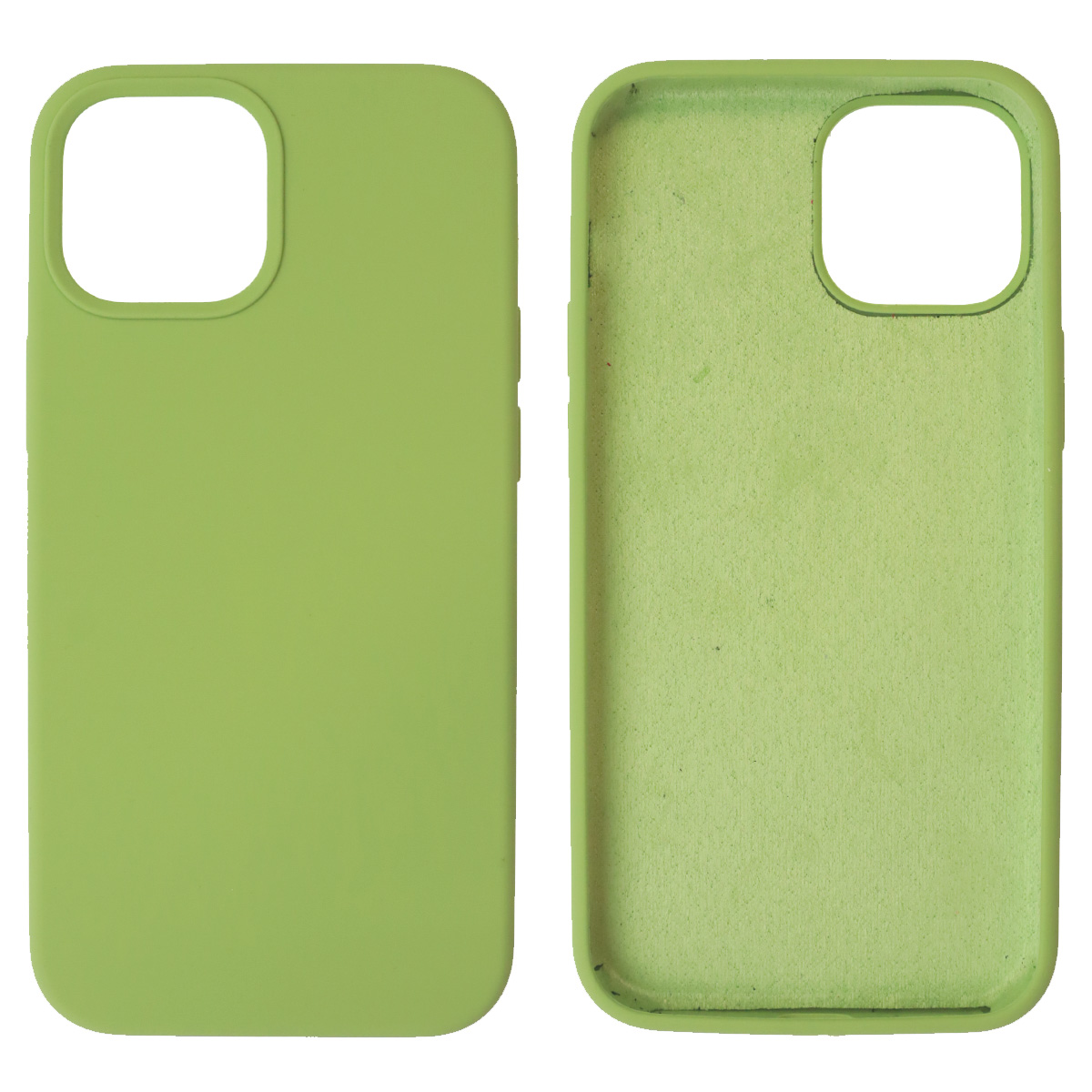 Чехол накладка Silicon Case для APPLE iPhone 13 mini (5.4), силикон, бархат, цвет фисташковый