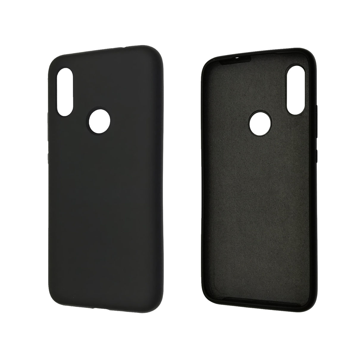 Чехол накладка Silicon Cover для XIAOMI Redmi 7, силикон, бархат, цвет черный.