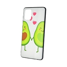Чехол накладка для SAMSUNG Galaxy A71 (SM-A715), силикон, рисунок Авокадо Любовь.