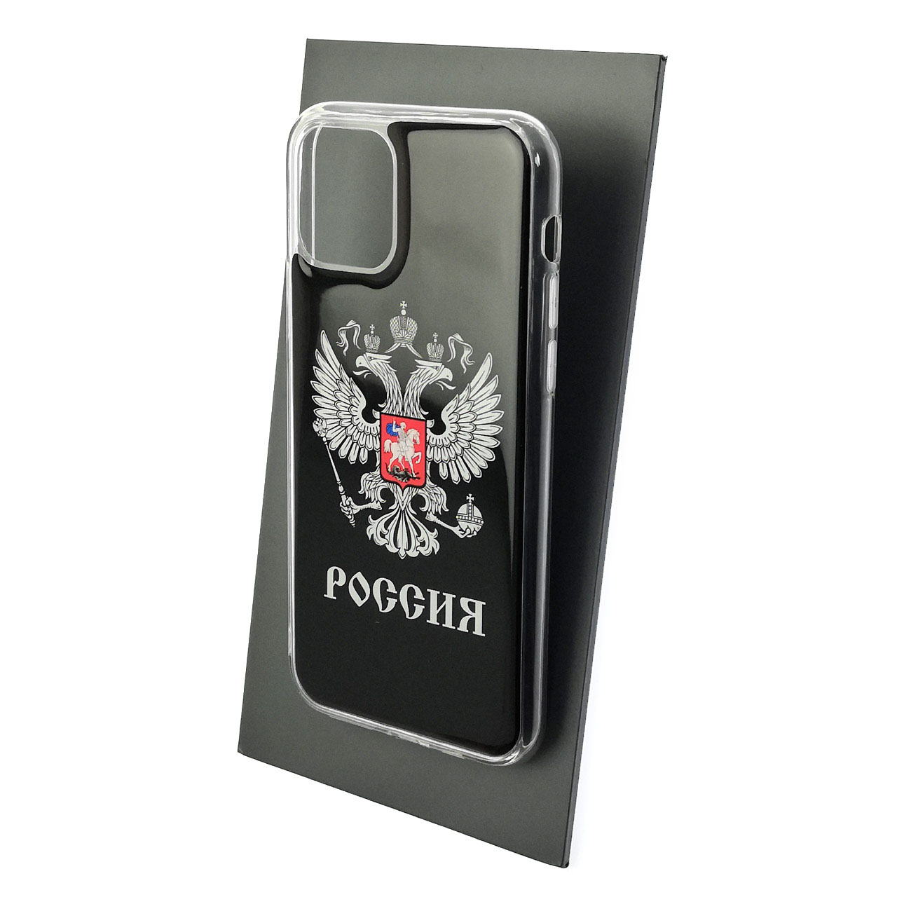 Чехол накладка для APPLE iPhone 11 Pro, силикон, глянцевый, рисунок Герб Россия