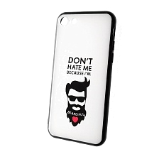 Чехол накладка для APPLE iPhone 7, 8, силикон, рисунок DON'T HATE MI BECAUSE I'M.