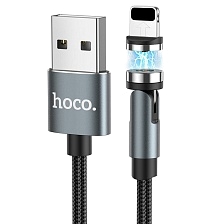 Магнитный зарядный кабель HOCO U94 Universal APPLE Lightning 8 pin, 2.4A, длина 1.2 метра, цвет черный | Все по 150