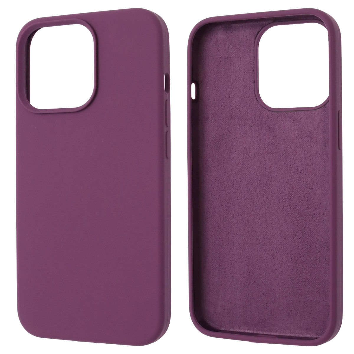 Чехол накладка Silicon Case для APPLE iPhone 13 Pro (6.1), силикон, бархат, цвет фиолетовый