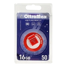 Флешка USB 2.0 16GB OltraMax 50, цвет красный