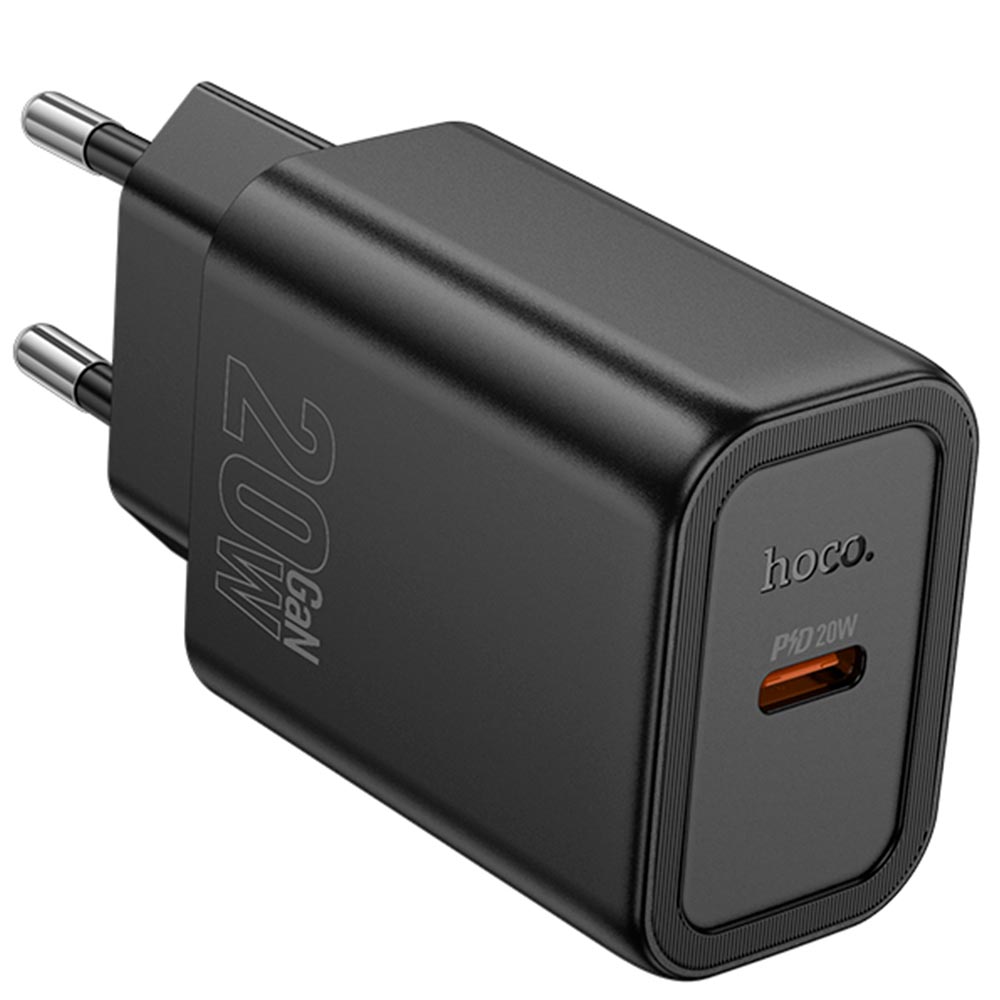 СЗУ (Сетевое зарядное устройство) HOCO N60 Type-C PD20W, цвет черный