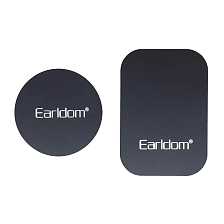 Металлические пластины EARLDOM EH87 на клеевой основе для магнитных держателей смартфонов, цвет черный