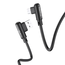 Кабель BOROFONE BX58 Lucky Micro USB, 2.4A, длина 1 метр, угловые коннекторы, цвет черный Кабель BOROFONE BX58 Lucky Micro USB, 2.4A, длина 1 метр, угловые коннекторы, цвет черный