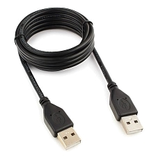 Кабель USB 2.0 AM/AM (одинаковые оба USB разъема как у флешки (тип ПАПА-ПАПА)), длина 1 метр, цвет черный.