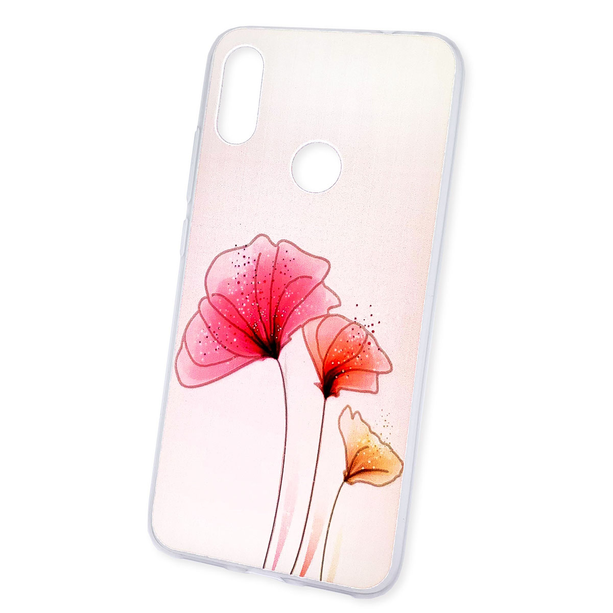 Чехол накладка для XIAOMI Redmi Note 7, Note 7 Pro, силикон, рисунок цветы.