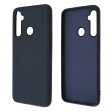 Чехол накладка NANO для Realme C3, силикон, бархат, матовый, цвет темно синий