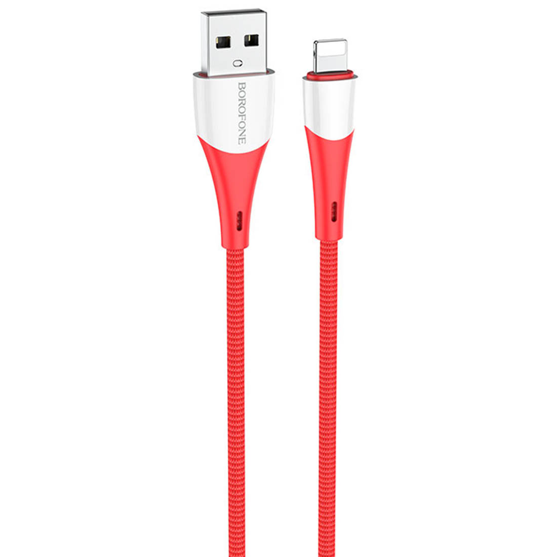Кабель BOROFONE BX60 Superior Lightning 8 pin, 2.4A, длина 1 метр, нейлон, цвет красный