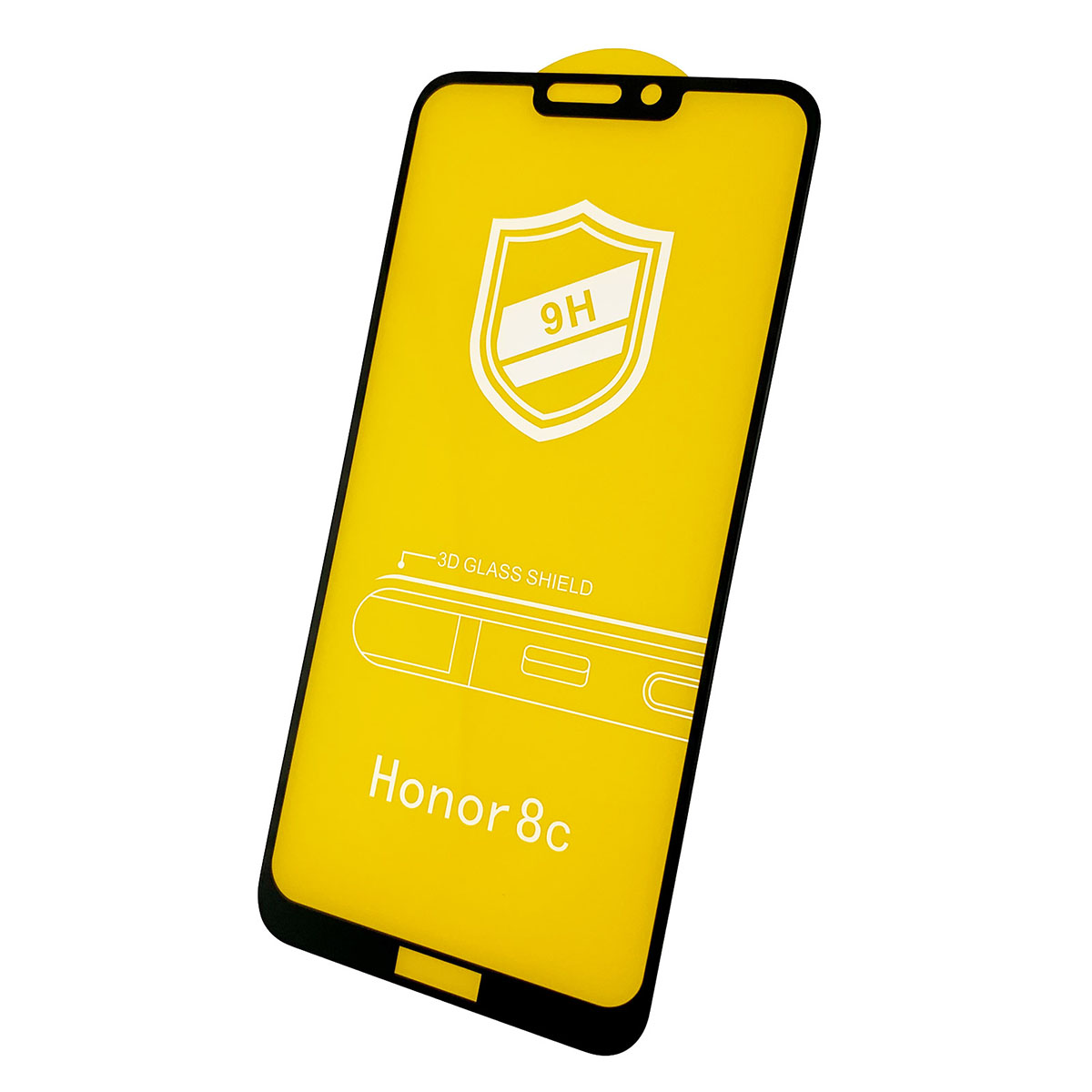 Защитное стекло 9H Full Glue для HUAWEI Honor 8C (BKK-L21), цвет канта черный. Защитное стекло 9H Full Glue для HUAWEI Honor 8C (BKK-L21), цвет канта черный.