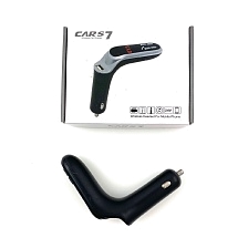 FM-трансмиттер (модулятор) CARS7 с ЖК-дисплеем, цвет черный | УЦЕНКА 190