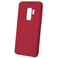 Чехол накладка Silicon Cover для SAMSUNG Galaxy S9 Plus (SM-G965), силикон, бархат, цвет бордовый.