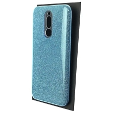 Чехол накладка Shine для XIAOMI Redmi 8, силикон, блестки, цвет голубой