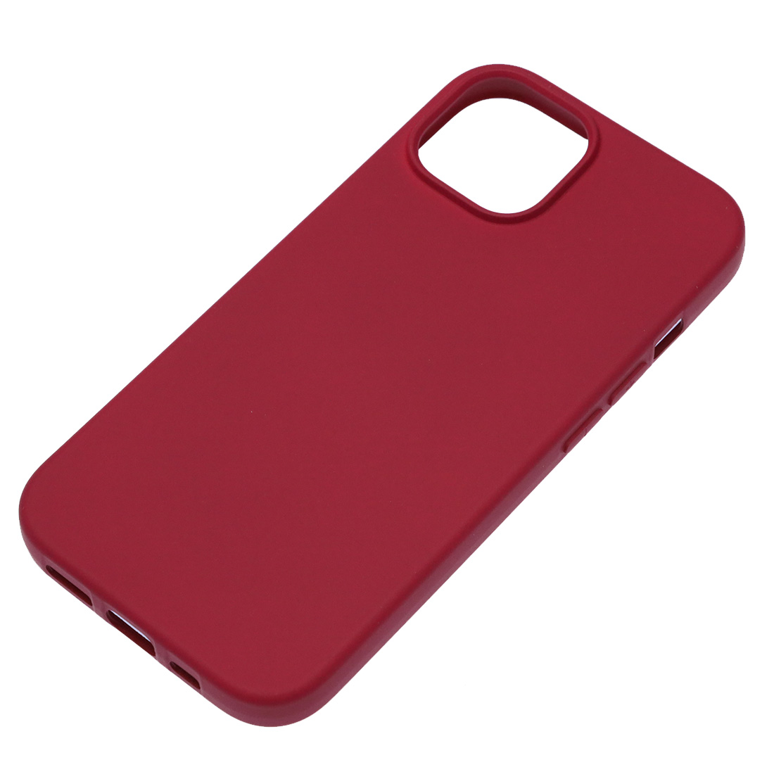 Чехол накладка NANO для APPLE iPhone 15, силикон, бархат, цвет бордовый