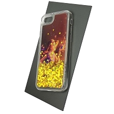 Чехол накладка TransFusion для APPLE iPhone 7, iPhone 8, iPhone SE 2020, силикон, переливашка, рисунок Девушка в шляпе
