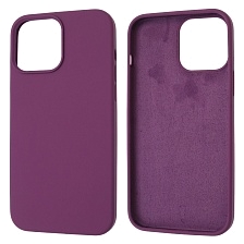 Чехол накладка Silicon Case для APPLE iPhone 13 Pro Max (6.7), силикон, бархат, цвет фиолетовый