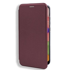 Чехол книжка для Xiaomi Redmi 13 4G, POCO M6 4G, экокожа, визитница, цвет бордовый