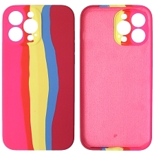 Чехол накладка Silicon Case для APPLE iPhone 13 Pro Max (6.7), силикон, бархат, цвет малиново бордовый