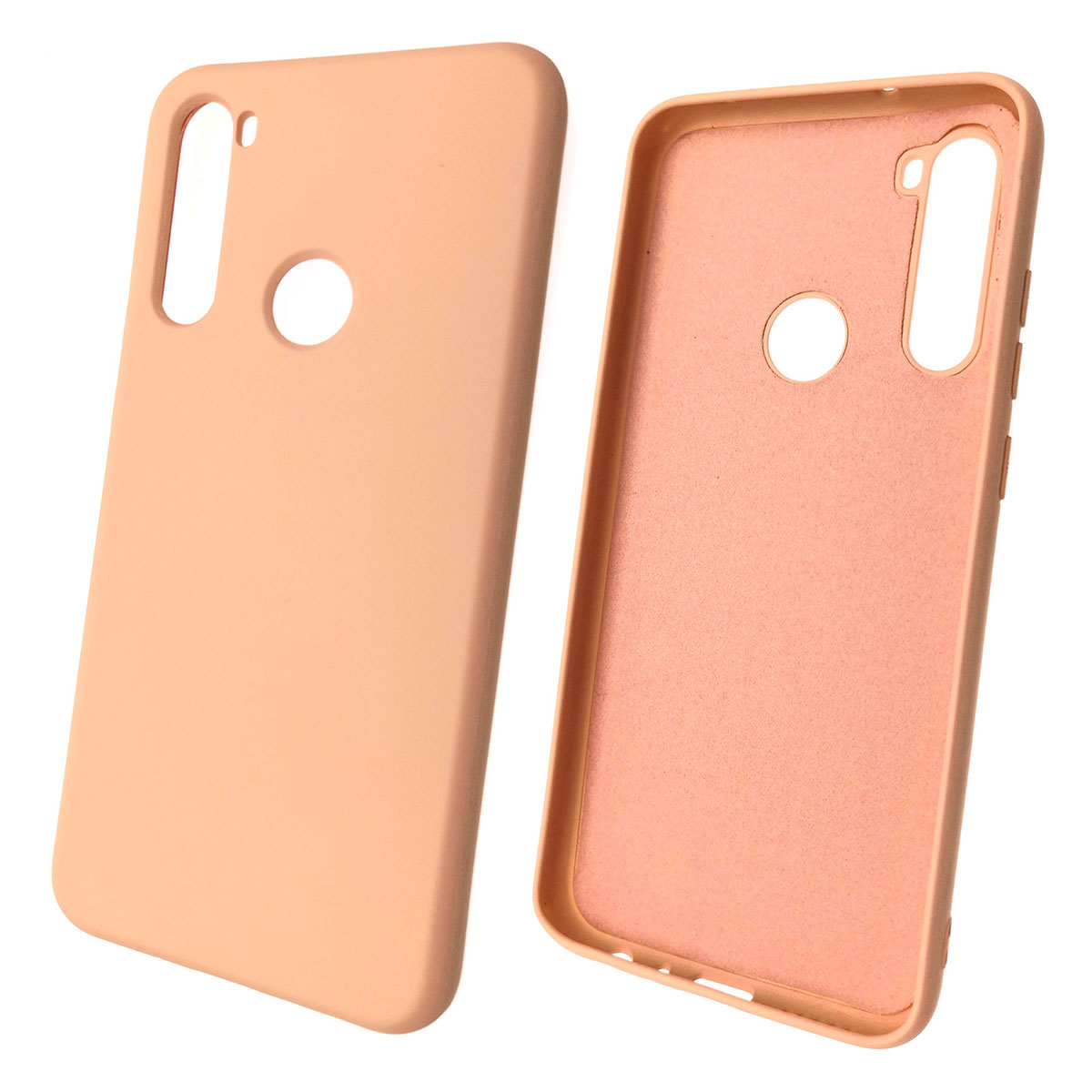 Чехол накладка для XIAOMI Redmi Note 8T, силикон, цвет розовый песок.