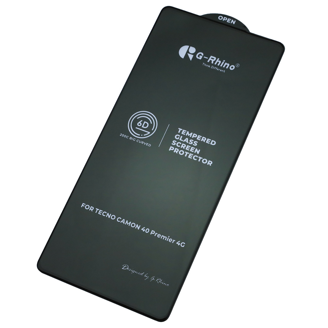 Защитное стекло 6D G-Rhino 200C для TECNO Camon 40 Premier 4G, цвет окантовки черный (Тип 2)