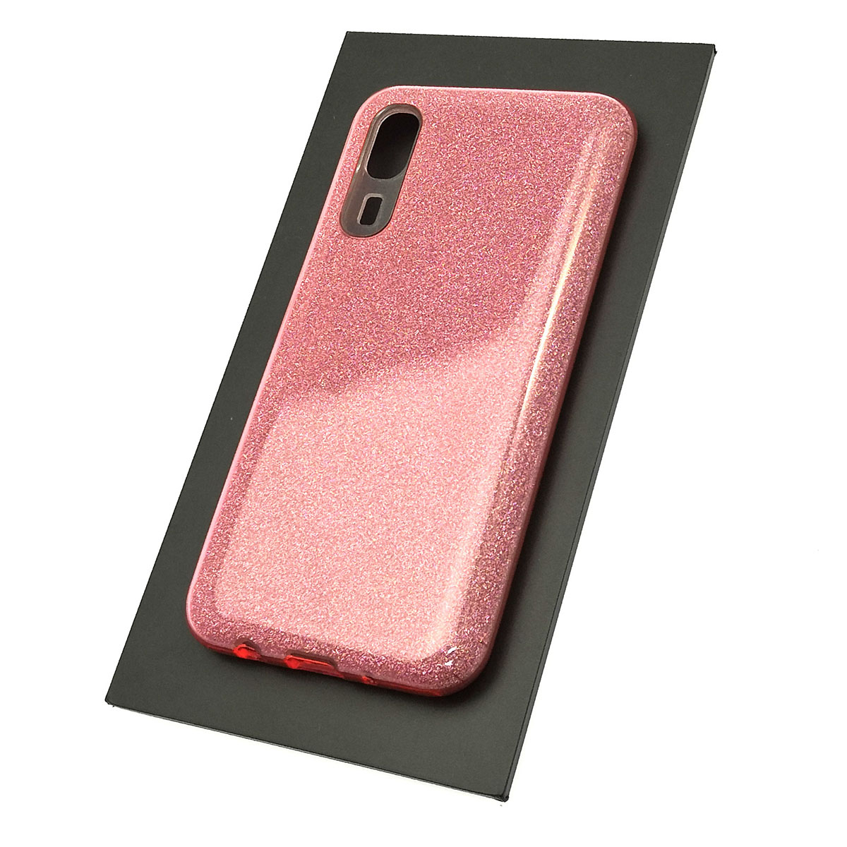 Чехол накладка Shine для SAMSUNG Galaxy A2 Core (SM-A260), силикон, блестки, цвет розовый