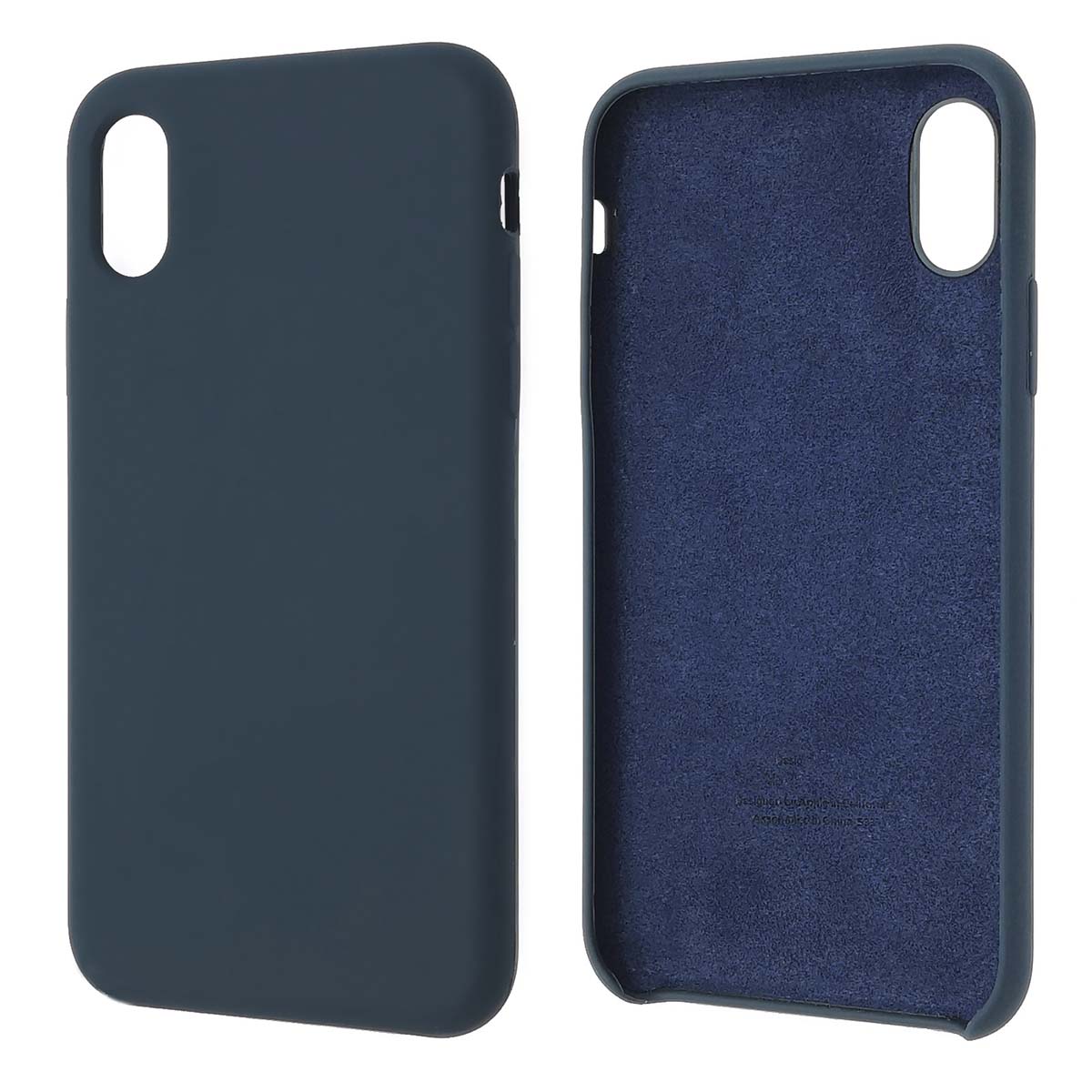 Чехол накладка Silicon Case для APPLE iPhone X, iPhone XS, силикон, бархат, цвет маренго