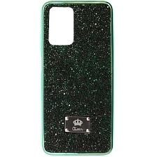 Чехол накладка Queen для XIAOMI Redmi 10 (2021), Redmi 10 (2022), силикон, стразы, цвет зеленый