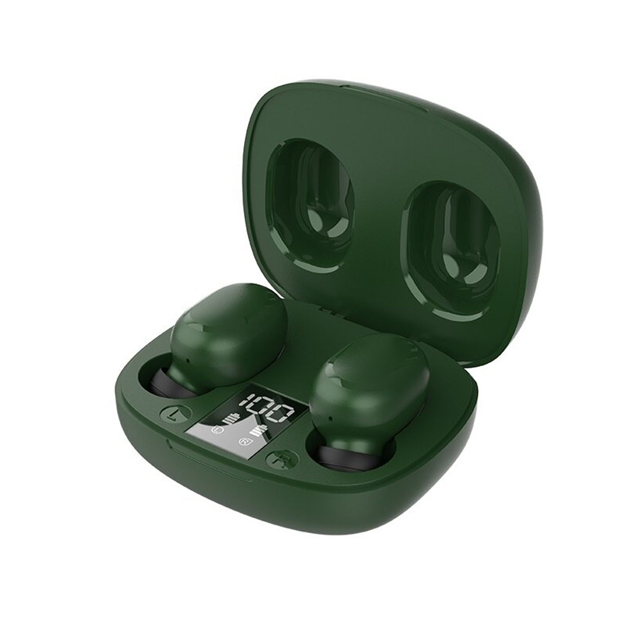 Гарнитура (наушники с микрофоном) беспроводная, YISON TWS-T4, цвет зеленый