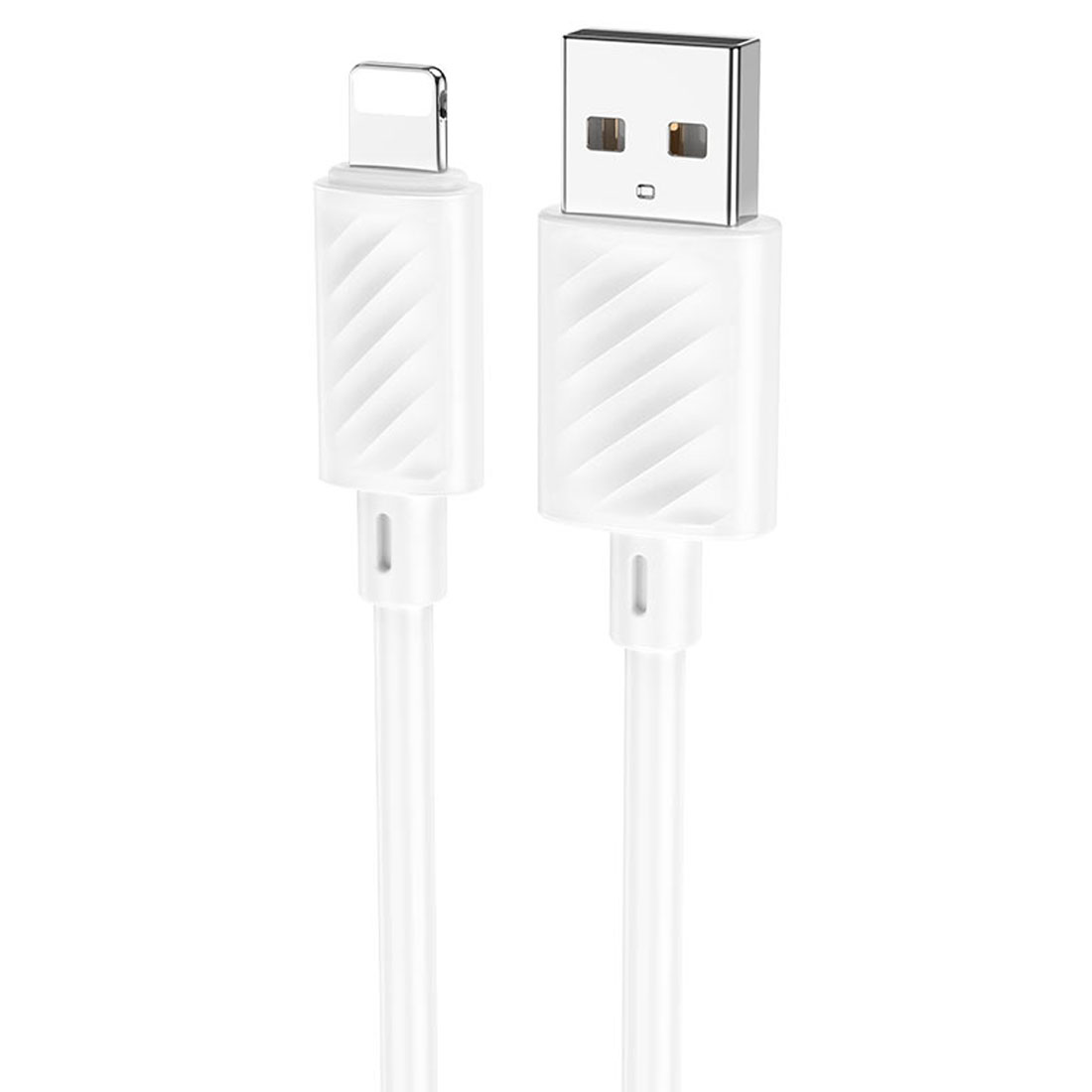 Кабель HOCO X88 Gratified Lightning 8 pin, 2.4A, длина 2 метра, цвет белый