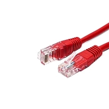 Патч-корд Filum FL-U5-0.5M-R U/UTP Cat 5e 26AWG (7x0.16 мм), сетевой кабель для интернета, длина 0.5 метра, омедненный алюминий (CCA), PVC, цвет красный