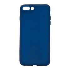 Чехол накладка для APPLE iPhone 7 Plus, iPhone 8 Plus, силикон, цвет синий.