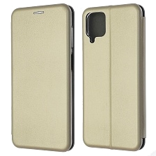 Чехол книжка STYLISH для SAMSUNG Galaxy A12 (SM-A125), экокожа, визитница, цвет золотистый