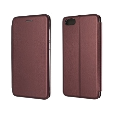 Чехол книжка STYLISH для HUAWEI Honor 7A, Y5 2018, Y5 Prime, Y5 Lite, экокожа, визитница, цвет бордовый