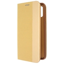 Чехол книжка MESH для SAMSUNG Galaxy A51 (SM-A515F), текстиль, силикон, бархат, визитница, цвет золотистый Чехол книжка MESH для SAMSUNG Galaxy A51 (SM-A515F), текстиль, силикон, бархат, визитница, цвет золотистый