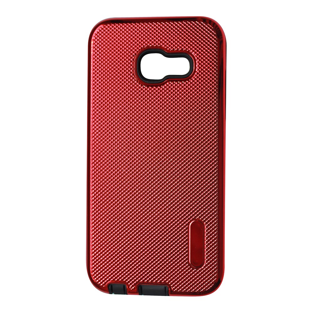Чехол накладка для SAMSUNG Galaxy A3 2017 (SM-A320), силикон, бронированный, цвет красный Чехол накладка для SAMSUNG Galaxy A3 2017 (SM-A320), силикон, бронированный, цвет красный