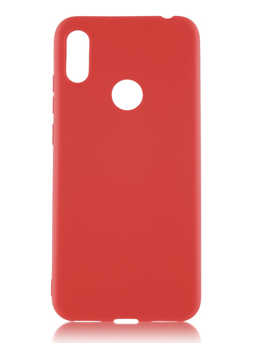Чехол накладка для HUAWEI Honor 8A, Y6 2019, силикон, цвет красный.