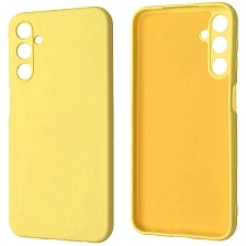Чехол накладка NANO для SAMSUNG Galaxy A24, защита камеры, силикон, бархат, цвет желтый