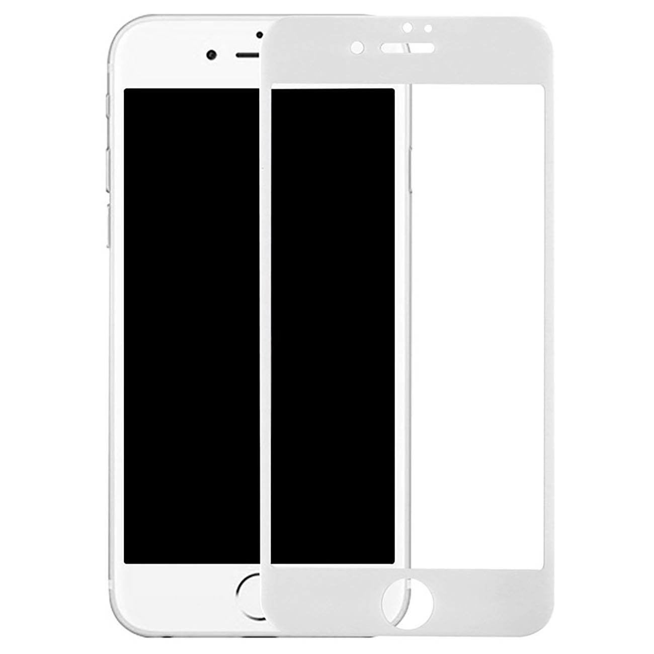 Защитное стекло 3D для APPLE iPhone 6 Plus (5.5") белый кант Monarch.