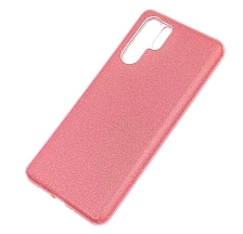 Чехол накладка Shine для HUAWEI P30 Pro, силикон, блестки, цвет коралловый.